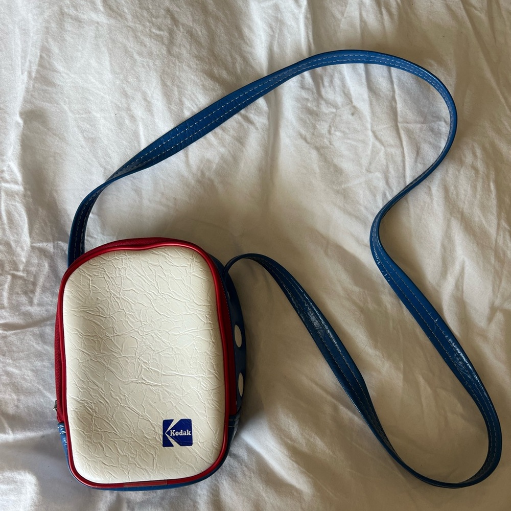 Kodak White and Blue Crossbody Bag